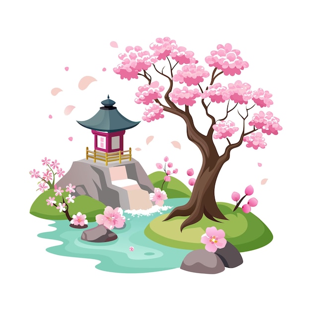 beautiful landscape scenery vector illustration concepts