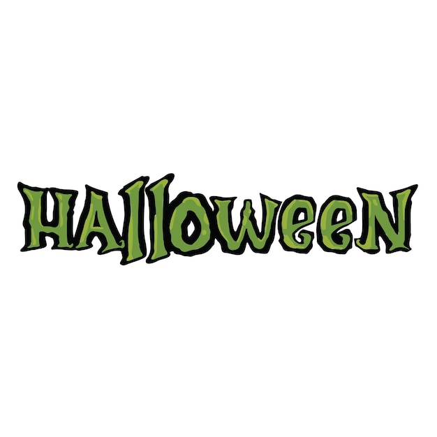 Beautiful lettering silhouette halloween vector