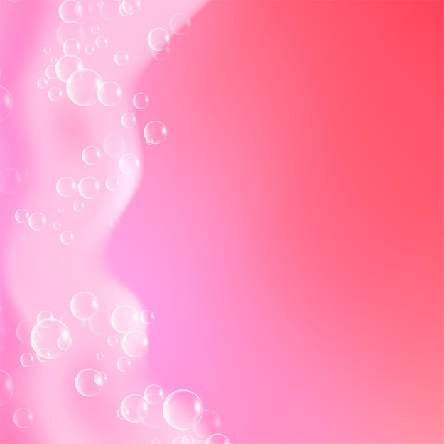 Vector beautiful light bath pink foam.