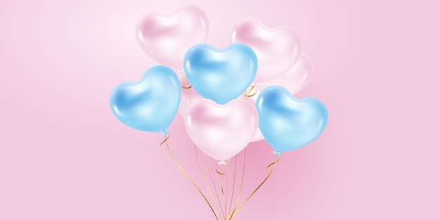 Beautiful light pink balloon design background For decorating festive events Vector illustration