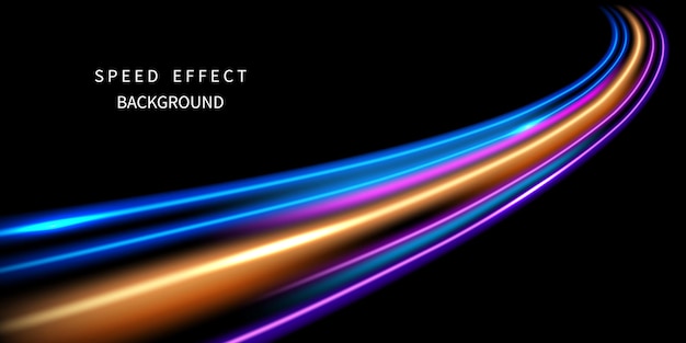 beautiful light speed line background on black background abstract design vector illustration