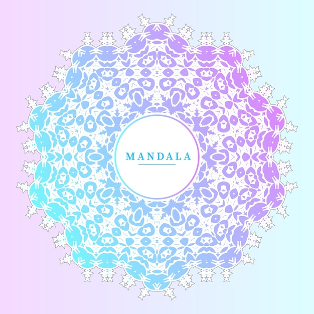 beautiful line art gradient mandala design