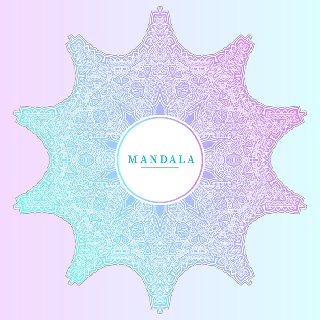 beautiful line art gradient mandala design