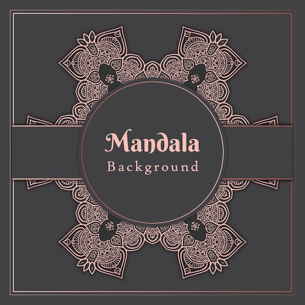 beautiful line art mandala background for design