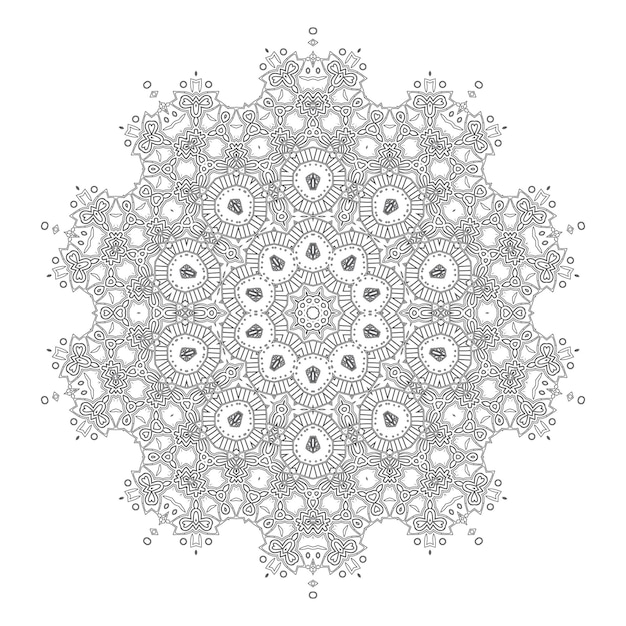 Vector beautiful line art mandala design