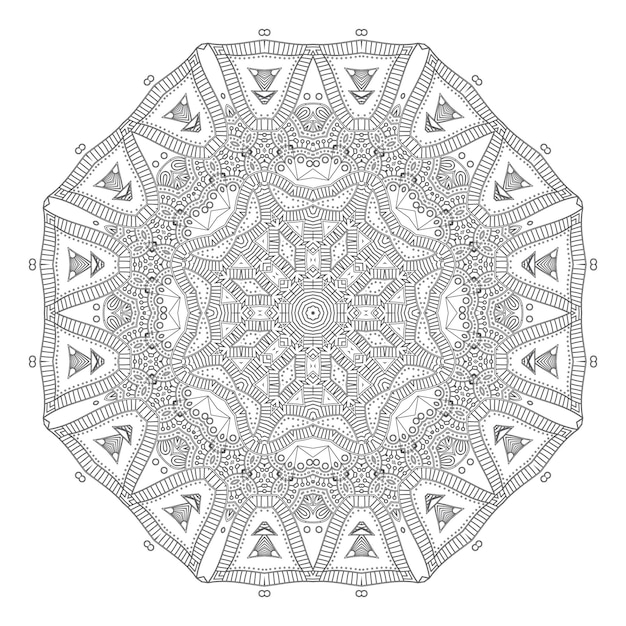 beautiful line art mandala design