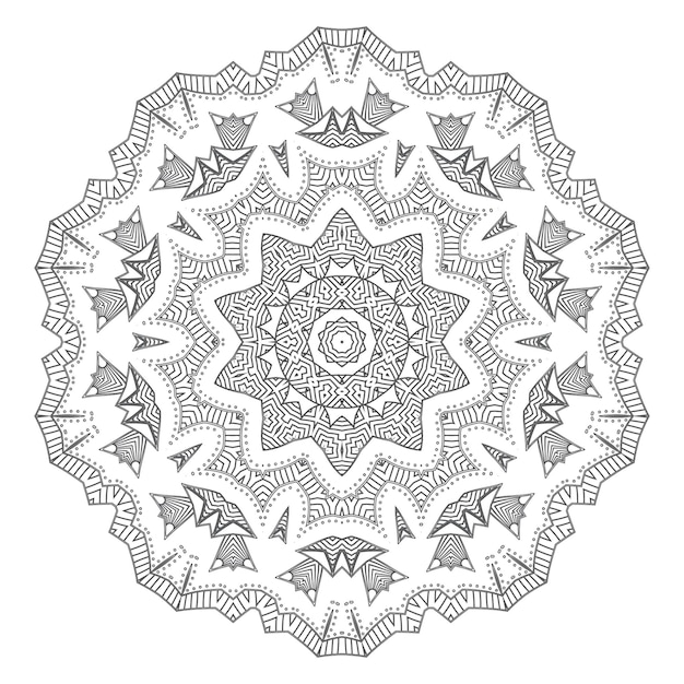 beautiful line art mandala design