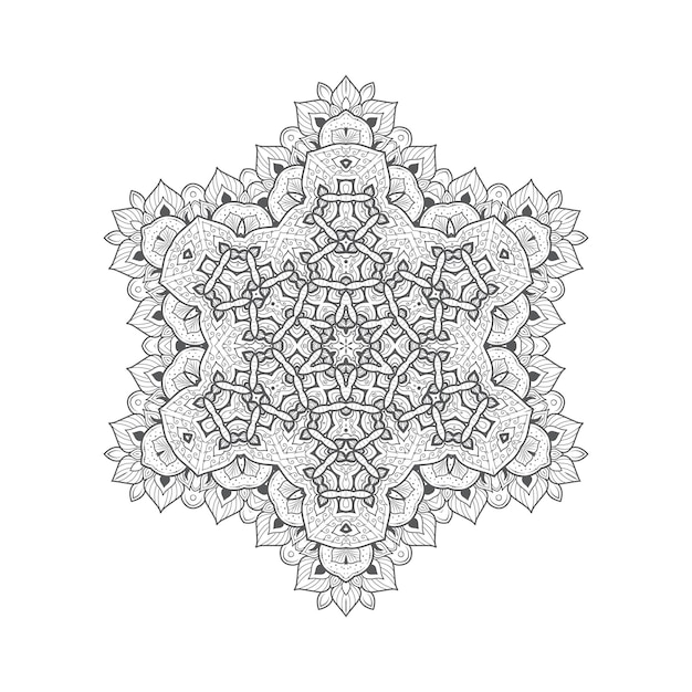 beautiful line art mandala design