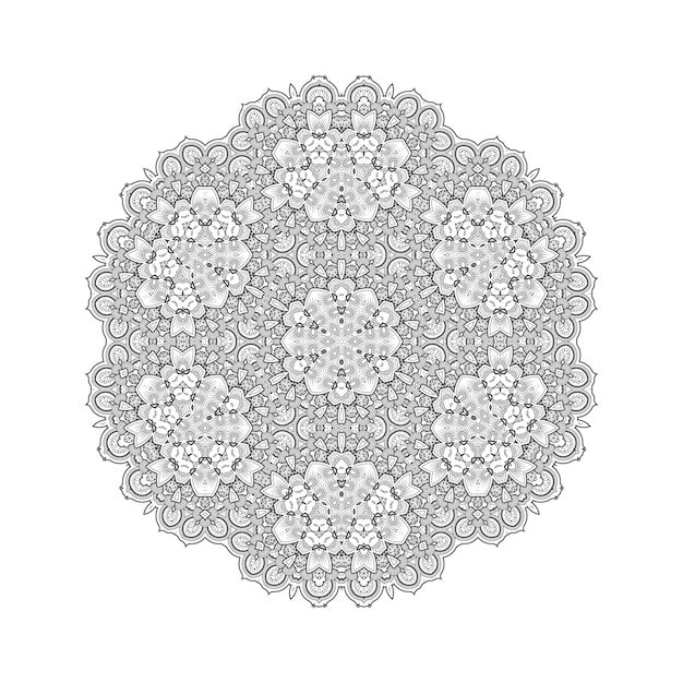 beautiful line art mandala design