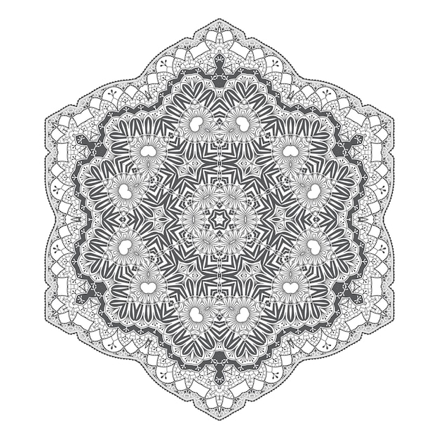 Bella linea arte mandala vettore per il design