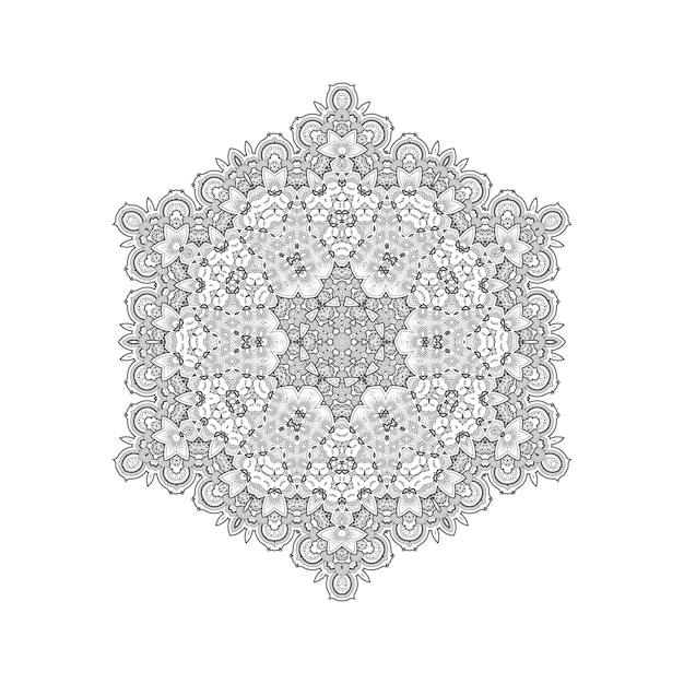 Bella linea arte mandala vettore per il design