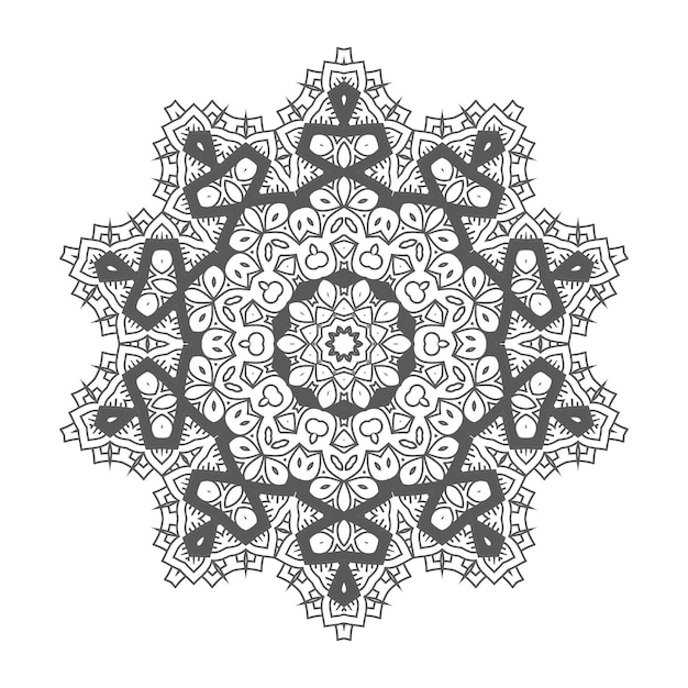 Beautiful line art mandala vector