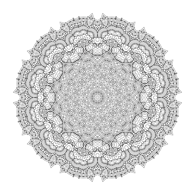 beautiful line art mandala vector