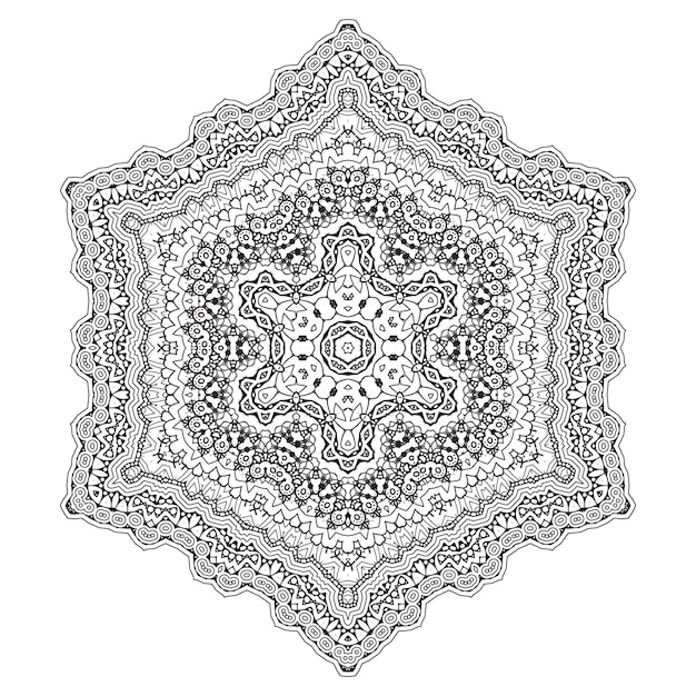 Bella linea arte mandala vettore