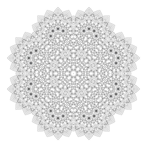 Bella linea arte mandala vettore