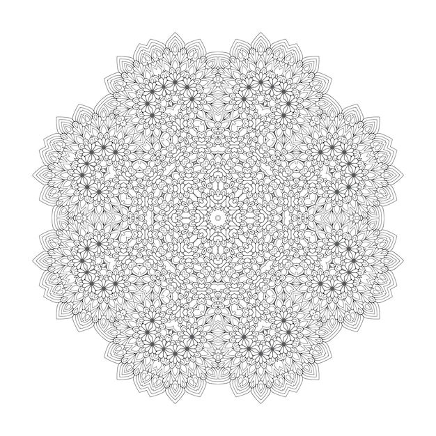 beautiful line art mandala vector