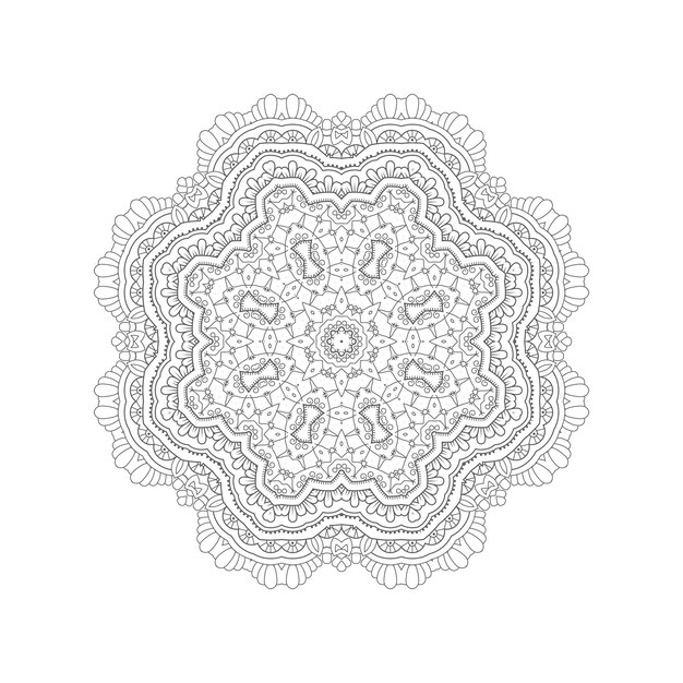 beautiful line art mandala vector