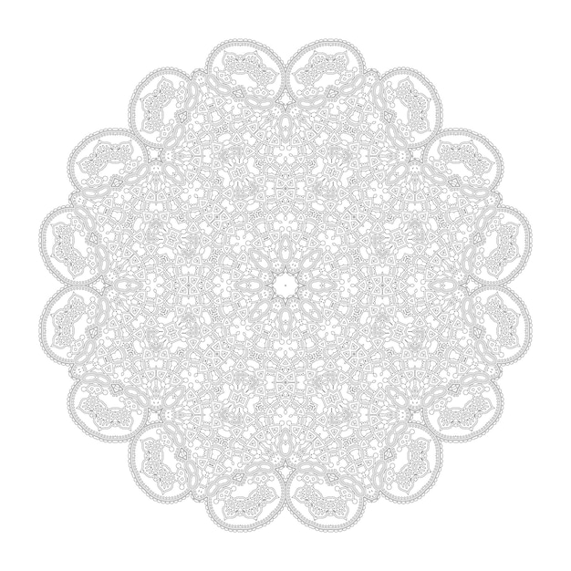 beautiful line art mandala vector