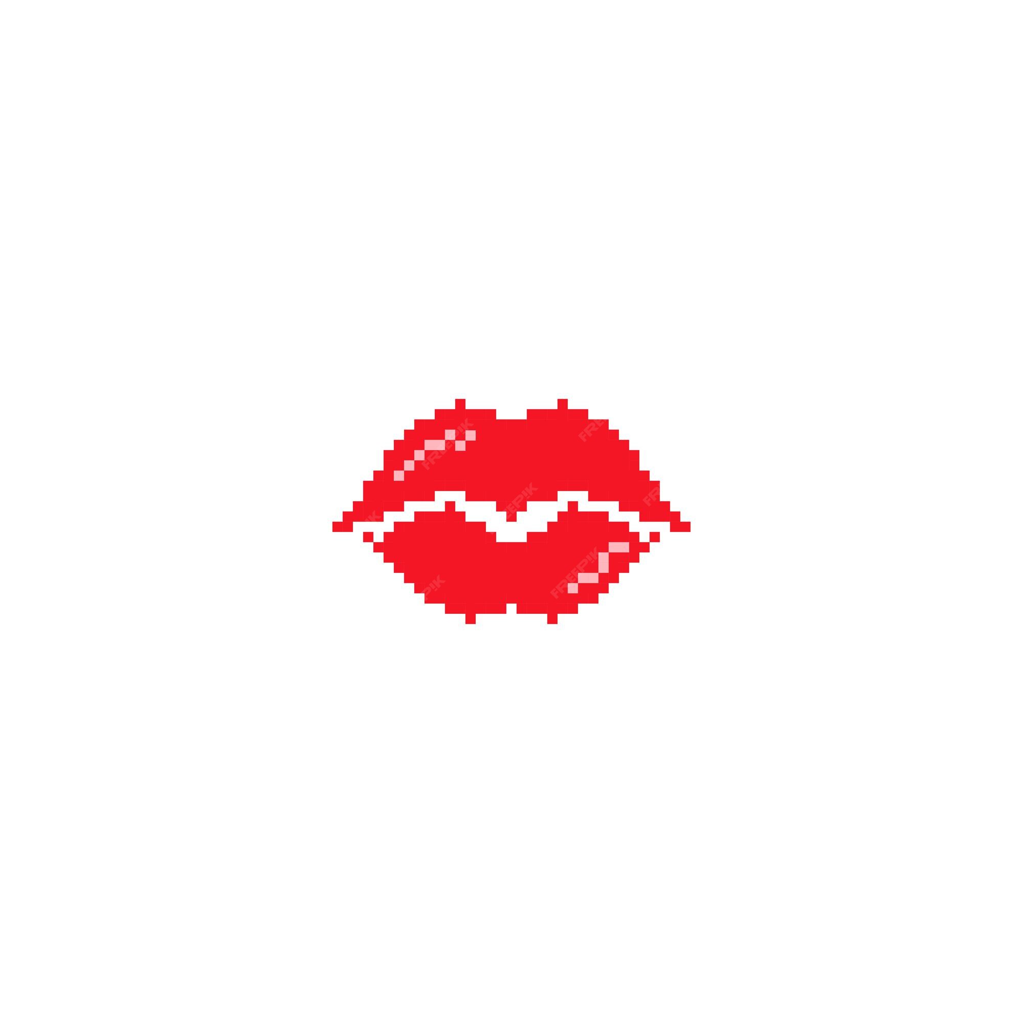 Lips Pixel Art Stock Illustration 507109480