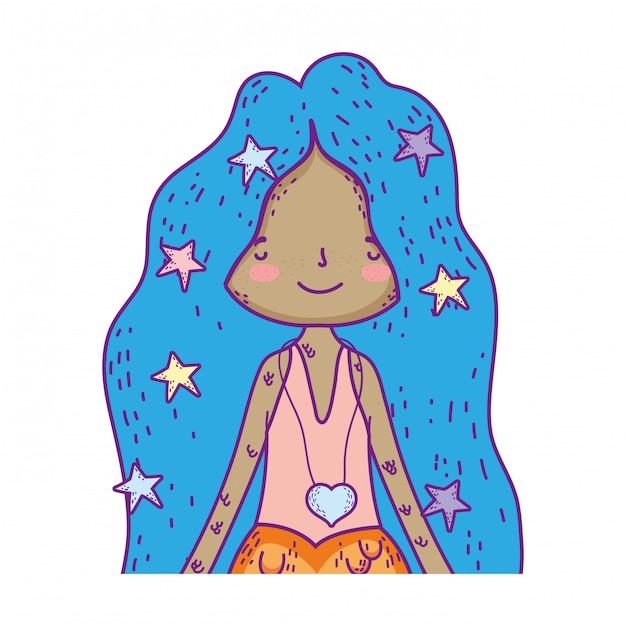 beautiful little girl character