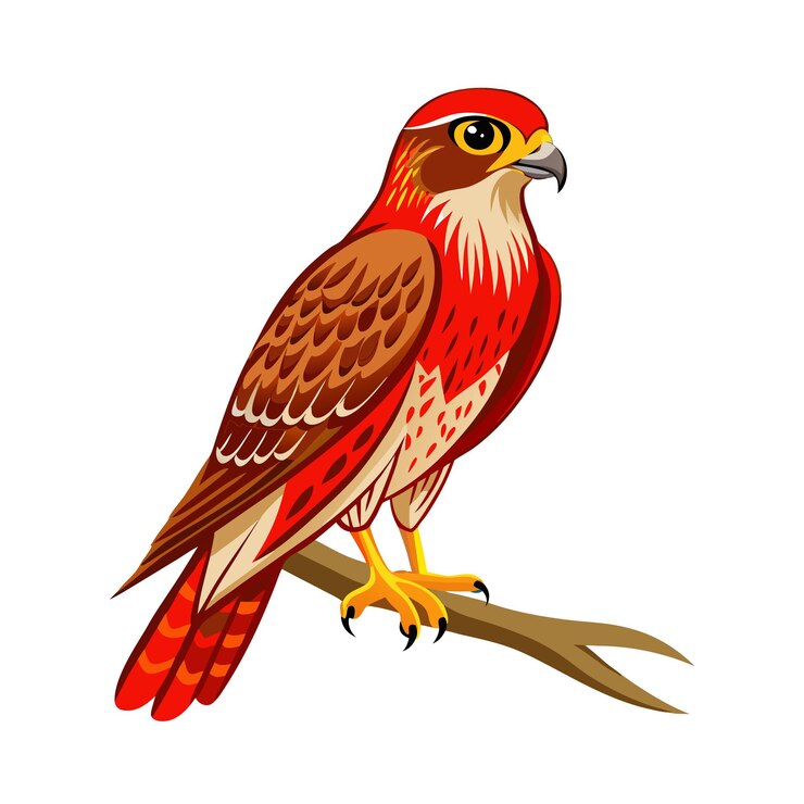 Vector beautiful logotype realistic bird vector illustration isolated on a white background