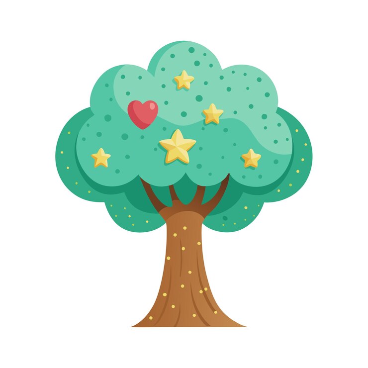 Vector beautiful logotype tree icon vector illustration isolated on a white background