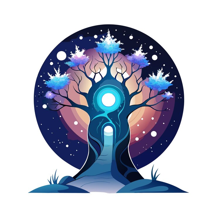 Vector beautiful logotype tree icon vector illustration isolated on a white background