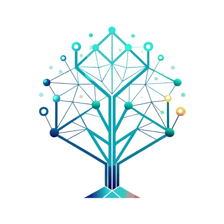 Vector beautiful logotype tree icon vector illustration isolated on a white background