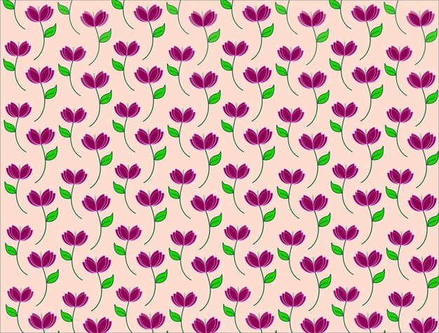 Vector beautiful lotus flower pattern