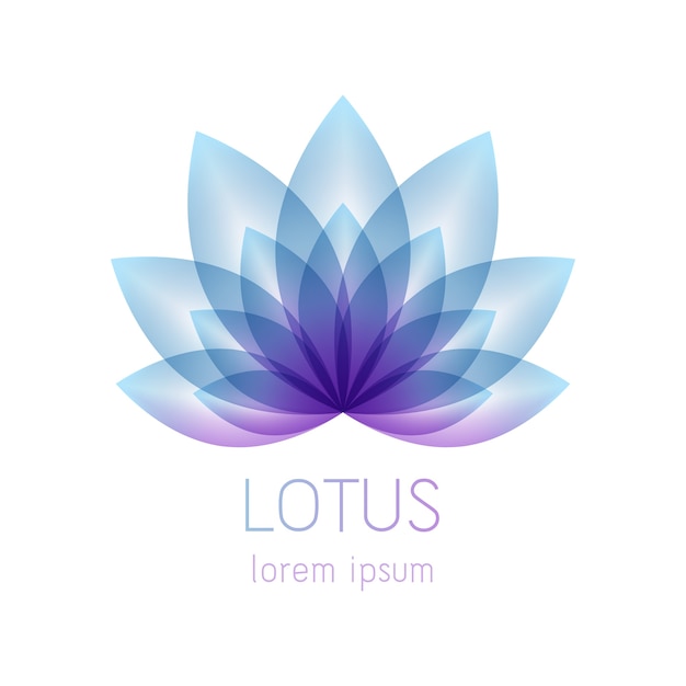 Вектор Шаблон символа красивый цветок лотоса. подходит для спа, центра йоги, салона красоты и медицины логотипов. эзотерический мистический знак.