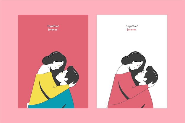 beautiful love cards with romantic couple