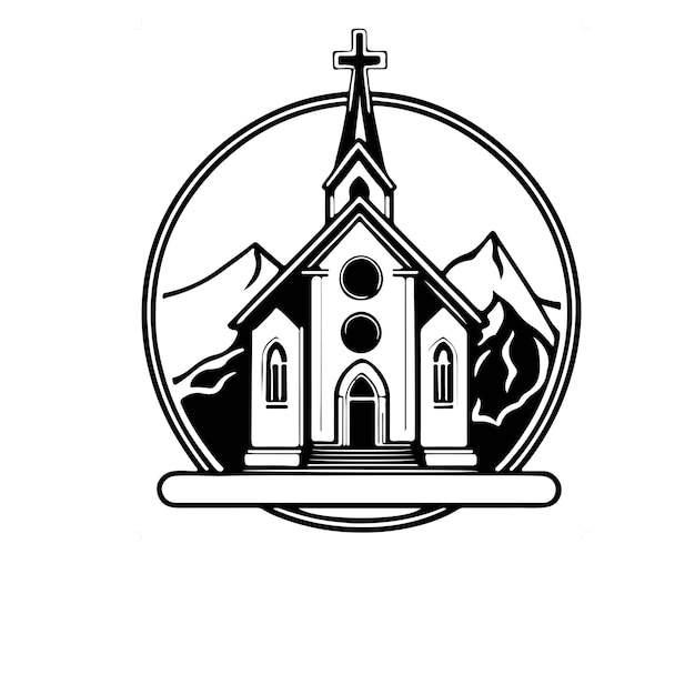 Beautiful and lovely Christian Church vector art