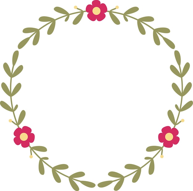 Beautiful lovely floral frame decoration