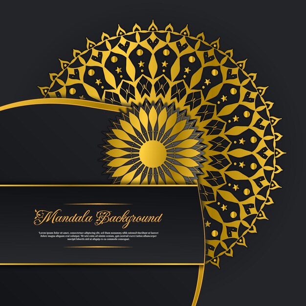 beautiful luxury gold mandala background for design