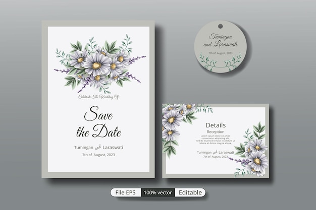 Vector a beautiful luxury wedding invitation template that will make the party event more perfect