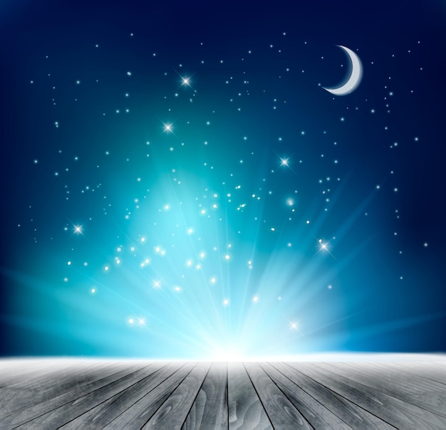 Beautiful magical night background. vector.