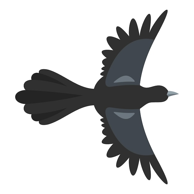 Beautiful magpie icon Flat illustration of beautiful magpie vector icon for web