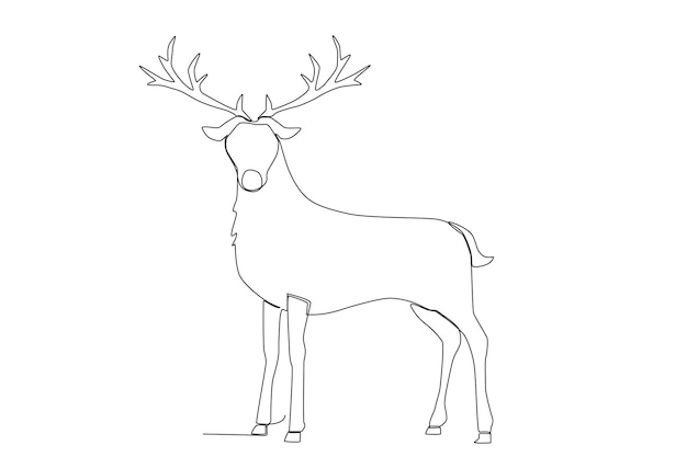 A beautiful male deerline art