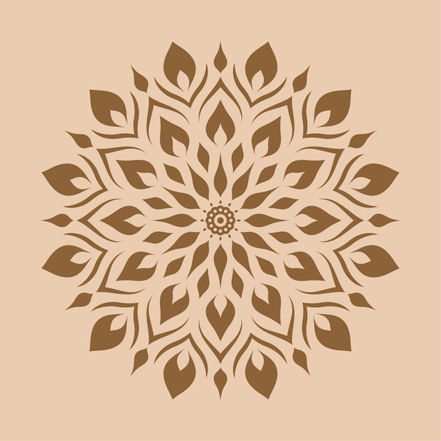 Bellissimo mandala ornament design con elemento cerchio geometrico realizzato in vettoriale