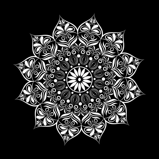 Beautiful mandala with black background