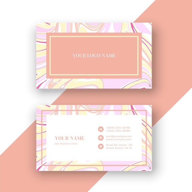 Beautiful marble business card design