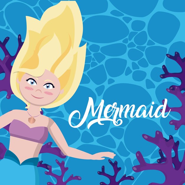 Beautiful mermaid cartoons