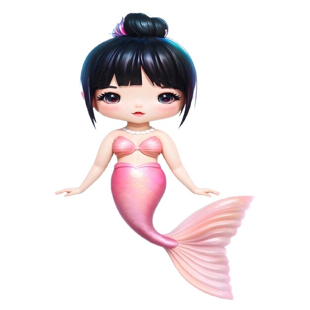 Beautiful MERMAID Girl With Pink Fishtail