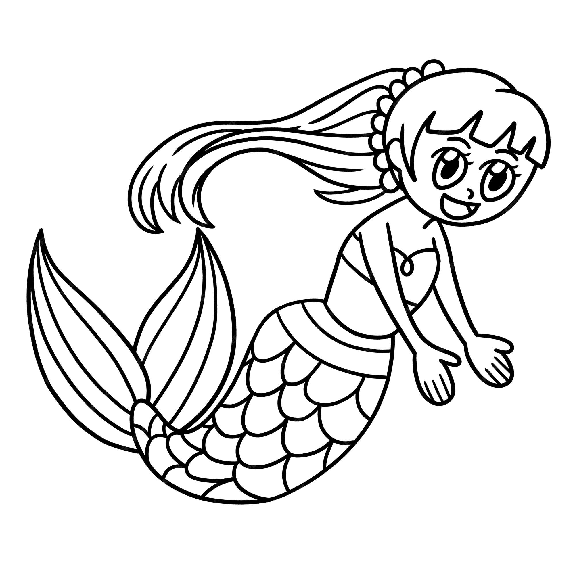 Mermaid Coloring Images   Free Vectors, Stock Photos & PSD   Page 20