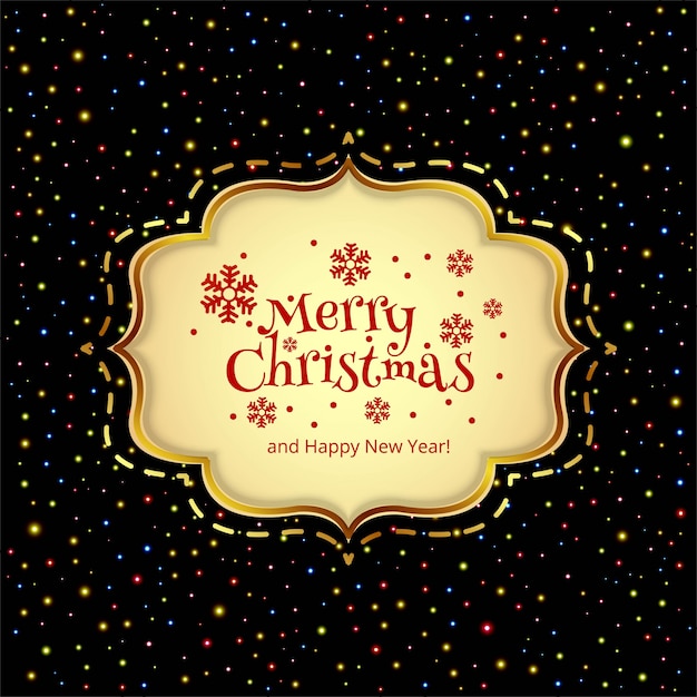 Beautiful merry christmas celebration card background
