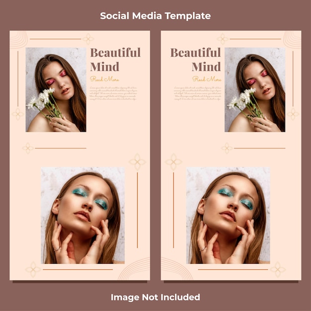 Vector beautiful mind social media story template