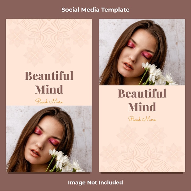 Beautiful mind social media story template