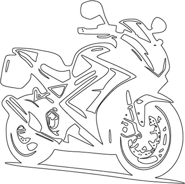 A Beautiful Moterbike Sketch