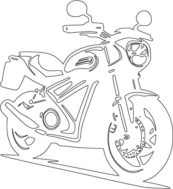 A Beautiful Moterbike Sketch