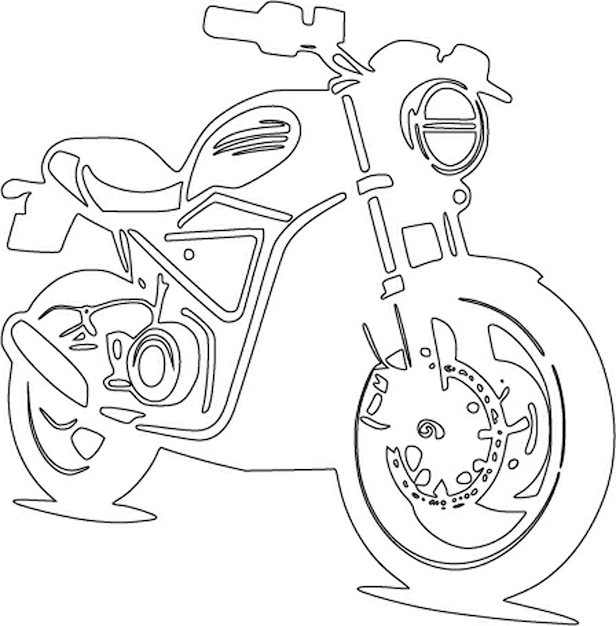 Vector a beautiful moterbike sketch